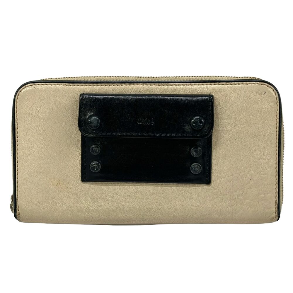 Chloé Alice Long Wallet 3P0043-703 Beige Black